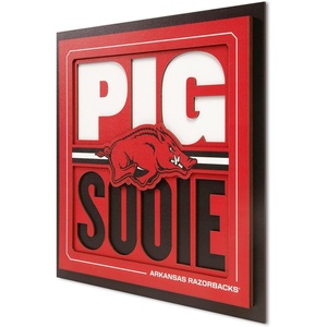 image:imageYouTheFan NCAA North Carolina Tar Heels Slogan Series 3D Wall ArtArkansas Razorbacks