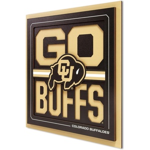image:imageYouTheFan NCAA North Carolina Tar Heels Slogan Series 3D Wall ArtColorado Buffaloes