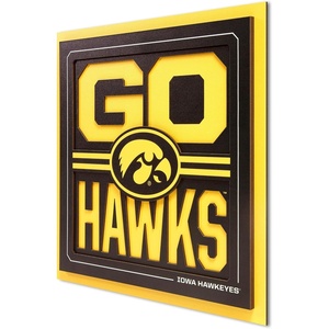 image:imageYouTheFan NCAA North Carolina Tar Heels Slogan Series 3D Wall ArtIowa Hawkeyes