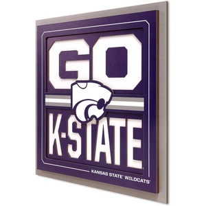 image:imageYouTheFan NCAA North Carolina Tar Heels Slogan Series 3D Wall ArtKansas State Wildcats