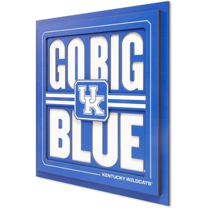 image:imageYouTheFan NCAA North Carolina Tar Heels Slogan Series 3D Wall ArtKentucky Wildcats