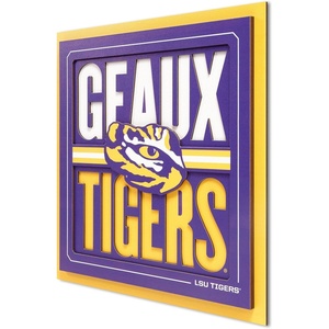 image:imageYouTheFan NCAA North Carolina Tar Heels Slogan Series 3D Wall ArtLSU Tigers