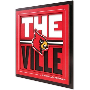 image:imageYouTheFan NCAA North Carolina Tar Heels Slogan Series 3D Wall ArtLouisville Cardinals