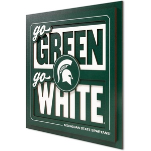 image:imageYouTheFan NCAA North Carolina Tar Heels Slogan Series 3D Wall ArtMichigan State Spartans