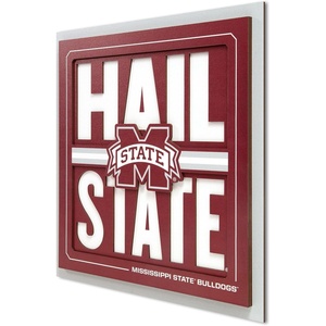 image:imageYouTheFan NCAA North Carolina Tar Heels Slogan Series 3D Wall ArtMississippi State Bulldogs