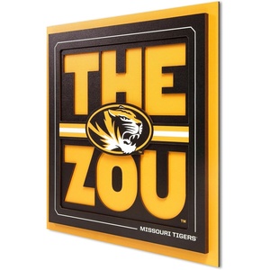 image:imageYouTheFan NCAA North Carolina Tar Heels Slogan Series 3D Wall ArtMissouri Tigers
