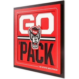 image:imageYouTheFan NCAA North Carolina Tar Heels Slogan Series 3D Wall ArtNC State Wolfpack