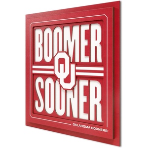 image:imageYouTheFan NCAA North Carolina Tar Heels Slogan Series 3D Wall ArtOklahoma Sooners