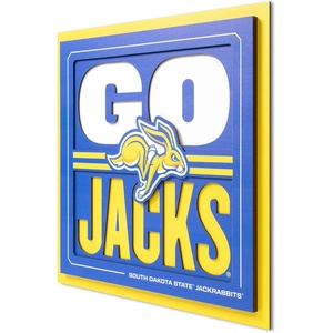 image:imageYouTheFan NCAA North Carolina Tar Heels Slogan Series 3D Wall ArtSouth Dakota State Jackrabbits