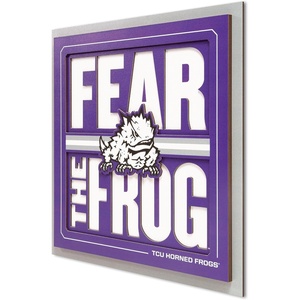 image:imageYouTheFan NCAA North Carolina Tar Heels Slogan Series 3D Wall ArtTCU Horned Frogs