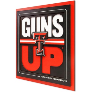 image:imageYouTheFan NCAA North Carolina Tar Heels Slogan Series 3D Wall ArtTexas Tech Red Raiders