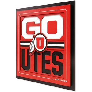 image:imageYouTheFan NCAA North Carolina Tar Heels Slogan Series 3D Wall ArtUtah Utes