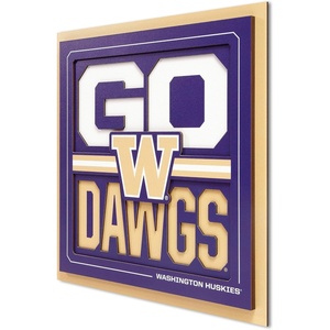 image:imageYouTheFan NCAA North Carolina Tar Heels Slogan Series 3D Wall ArtWashington Huskies