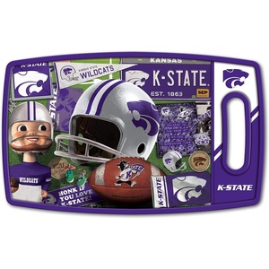 image:imageYouTheFan NCAA Retro Series Cutting BoardKansas State Wildcats