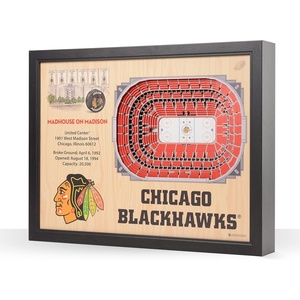 image:imageYouTheFan NHL 25Layer StadiumView Wall ArtChicago Blackhawks