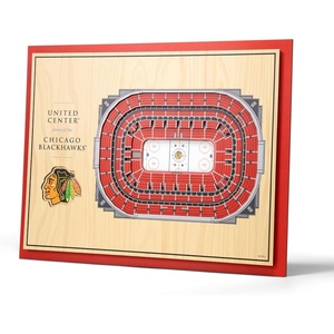image:imageYouTheFan NHL 5Layer 17 x 13 StadiumViews 3D Wall ArtChicago Blackhawks