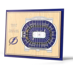 image:imageYouTheFan NHL 5Layer 17 x 13 StadiumViews 3D Wall ArtTampa Bay Lightning