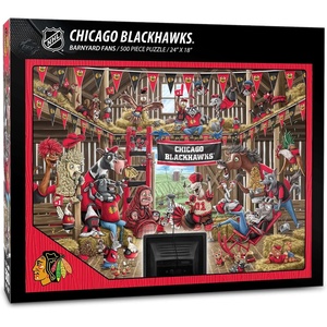 image:imageYouTheFan NHL Barnyard Fans 500pc PuzzleChicago Blackhawks