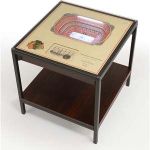 image:imageYouTheFan NHL Chicago Blackhawks 25Layer StadiumViews Lighted End Table  United CenterChicago Blackhawks