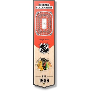 image:imageYouTheFan NHL Chicago Blackhawks 3D Stadium 8x32 Banner  United CenterChicago Blackhawks