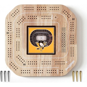 image:imageYouTheFan NHL Licensed Fan Cribbage Wood Board GamePittsburgh Penguins