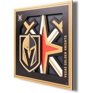 image:imageYouTheFan NHL OfficiallyLicensed 3D Logo Series Wall Art  Made of Multiple Layers  Ready to Hang on wall  Bold Design Perfect Fan GiftVegas Golden Knights