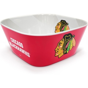 image:imageYouTheFan NHL OfficiallyLicensed Large Party Bowl  100 Melamine Dishwasher Safe BPA Free  Holds Large Bag of Chips  Sleek Design  Perfect for Game Day or Any DayChicago Blackhawks