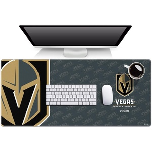 image:imageYouTheFan NHL OfficiallyLicensed Logo Series Desk Pad  Water and Stain Resistant HeavyDuty NonSlip Rubber Backing  Stitched Edge fits Under Mouse Computer and KeyboardVegas Golden Knights