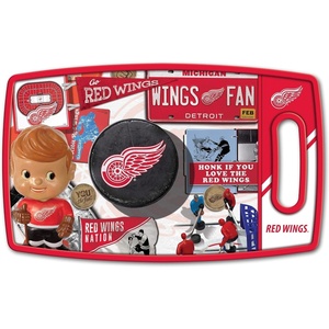 image:imageYouTheFan NHL OfficiallyLicensed Retro Series Cutting Board  Reversible Design for Double The Cutting Surface  Gentle on Knives Team Message on Both Front and BackDetroit Red Wings
