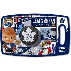 image:imageYouTheFan NHL OfficiallyLicensed Retro Series Cutting Board  Reversible Design for Double The Cutting Surface  Gentle on Knives Team Message on Both Front and BackToronto Maple Leafs