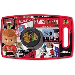 image:imageYouTheFan NHL OfficiallyLicensed Retro Series Cutting Board  Reversible Design for Double The Cutting Surface  Gentle on Knives Team Message on Both Front and BackChicago Blackhawks