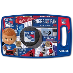 image:imageYouTheFan NHL OfficiallyLicensed Retro Series Cutting Board  Reversible Design for Double The Cutting Surface  Gentle on Knives Team Message on Both Front and BackNew York Rangers