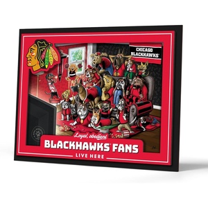 image:imageYouTheFan Officiallylicensed NHL Purebred 3D Wall Art  Humorous original handdrawn cartoon artwork multilayer funny gift indoor team decorChicago Blackhawks