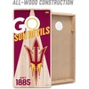 image:imageYouTheFan NCAA 2 x 4 Professional Wood Cornhole Game with Logo BagsArizona State Sun Devils