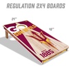 image:imageYouTheFan NCAA 2 x 4 Professional Wood Cornhole Game with Logo BagsArizona State Sun Devils