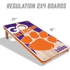 image:imageYouTheFan NCAA 2 x 4 Professional Wood Cornhole Game with Logo BagsClemson Tigers