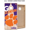 image:imageYouTheFan NCAA 2 x 4 Professional Wood Cornhole Game with Logo BagsClemson Tigers