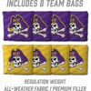 image:imageYouTheFan NCAA 2 x 4 Professional Wood Cornhole Game with Logo BagsEast Carolina Pirates