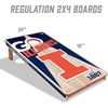 image:imageYouTheFan NCAA 2 x 4 Professional Wood Cornhole Game with Logo BagsIllinois Fighting Illini