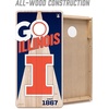 image:imageYouTheFan NCAA 2 x 4 Professional Wood Cornhole Game with Logo BagsIllinois Fighting Illini