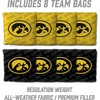 image:imageYouTheFan NCAA 2 x 4 Professional Wood Cornhole Game with Logo BagsIowa Hawkeyes