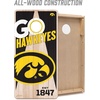image:imageYouTheFan NCAA 2 x 4 Professional Wood Cornhole Game with Logo BagsIowa Hawkeyes
