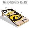 image:imageYouTheFan NCAA 2 x 4 Professional Wood Cornhole Game with Logo BagsIowa Hawkeyes