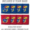 image:imageYouTheFan NCAA 2 x 4 Professional Wood Cornhole Game with Logo BagsKansas Jayhawks