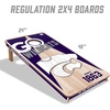 image:imageYouTheFan NCAA 2 x 4 Professional Wood Cornhole Game with Logo BagsKansas State Wildcats