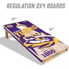 image:imageYouTheFan NCAA 2 x 4 Professional Wood Cornhole Game with Logo BagsLSU Tigers