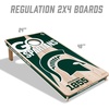 image:imageYouTheFan NCAA 2 x 4 Professional Wood Cornhole Game with Logo BagsMichigan State Spartans
