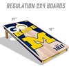 image:imageYouTheFan NCAA 2 x 4 Professional Wood Cornhole Game with Logo BagsMichigan Wolverines