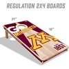 image:imageYouTheFan NCAA 2 x 4 Professional Wood Cornhole Game with Logo BagsMinnesota Golden Gophers