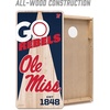 image:imageYouTheFan NCAA 2 x 4 Professional Wood Cornhole Game with Logo BagsMississippi Rebels